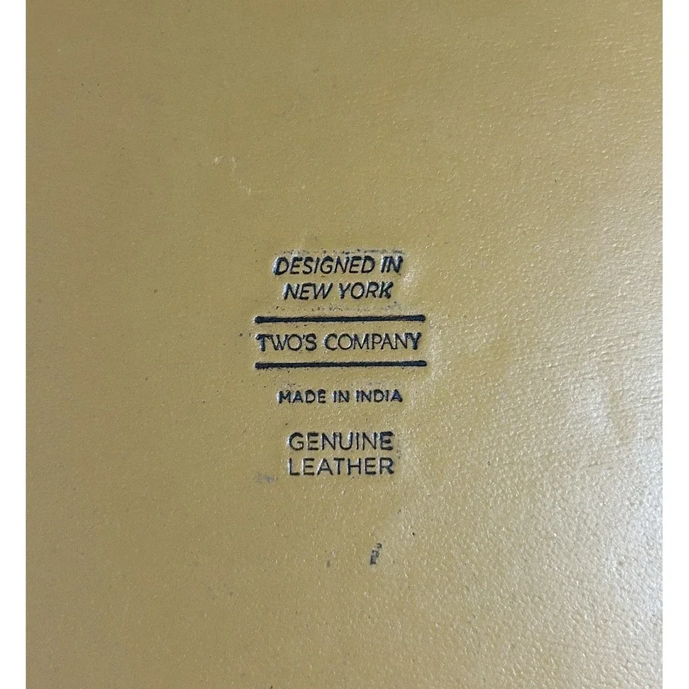 NWT‎ Two's Company Leather Desk Tray, Catch All, w/  Muhammad Ali Saying 